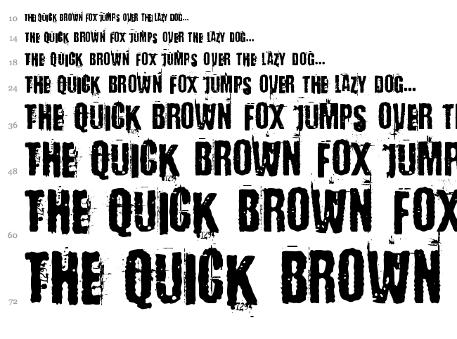 Baron Kuffner font waterfall